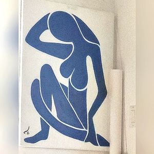 Blue nude, I painted this. It's 30inx24in. Acrylic on canvas